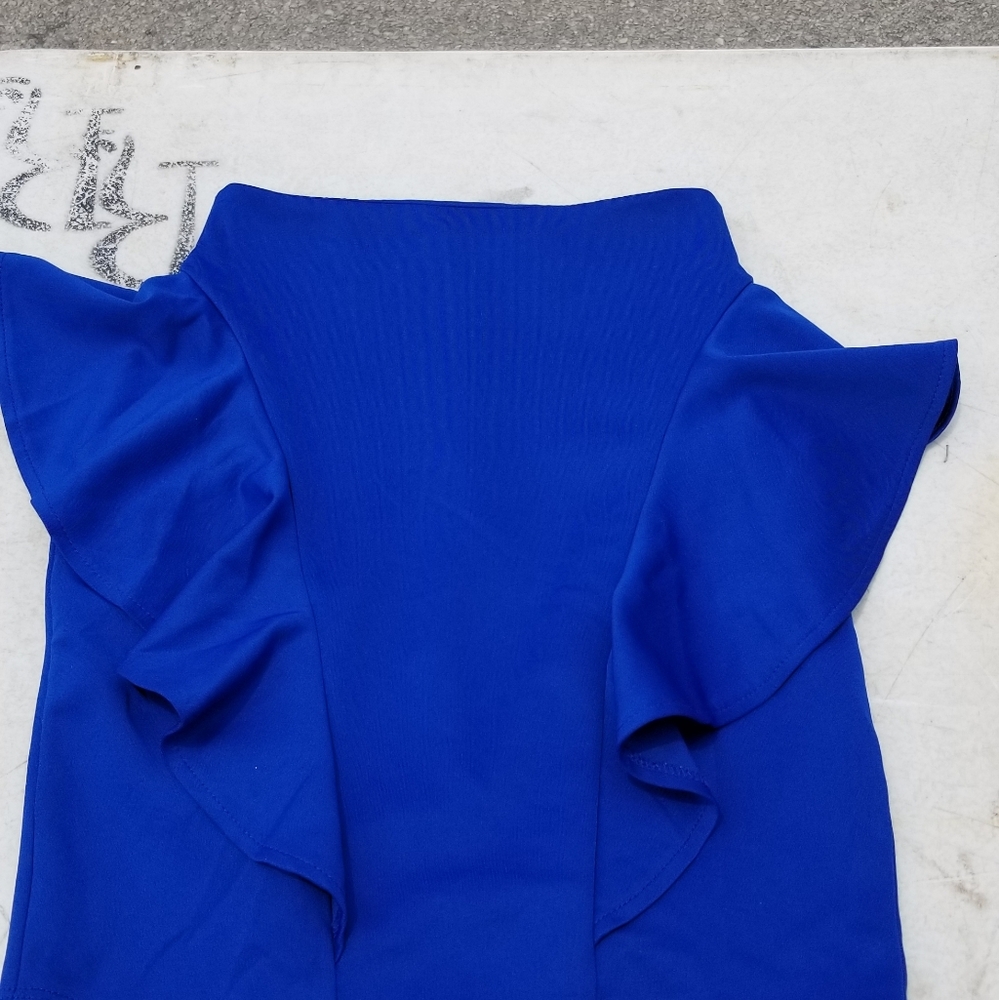 Blue Peplum Skirt
